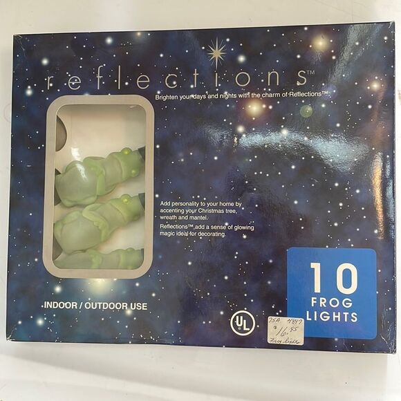 Vintage New in Box Reflections Midwest of Cannon Falls frog string lights - Picture 1 of 5